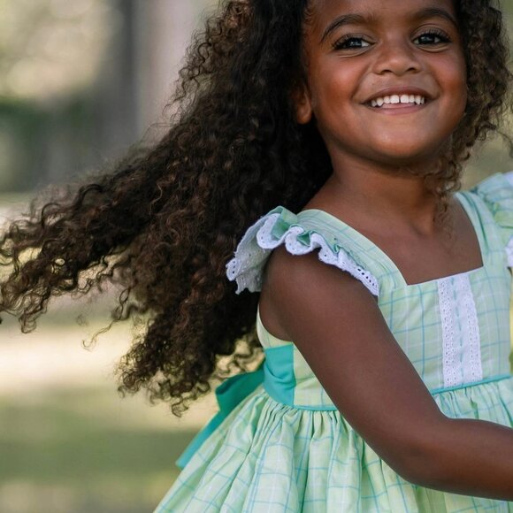 Well Dressed Wolf Green Apple Plaid Cameron Tunic Dress in size 10 - Picture 3 of 8